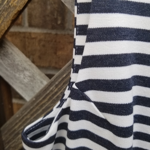 Lafayette 148 NY Striped Sleeveless Shift Dress - Picture 8 of 8